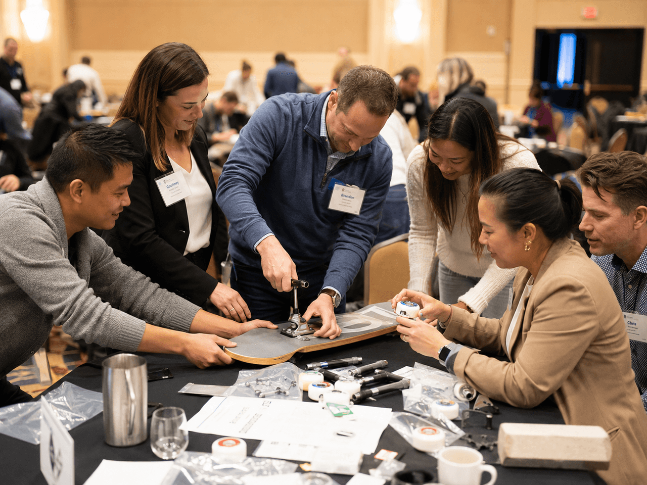Skateboard Build Chicago — Skateboard Builds team building with Building Teams
